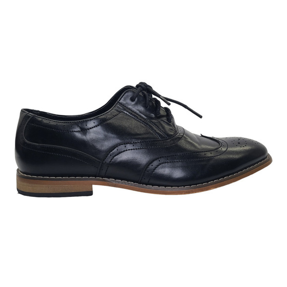 Stacy Adams Dunbar Casual Black Wingtip Oxford Dress Shoe Men's 7M - Picture 1 of 9